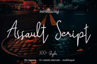 Assault Script: A Bold Handwritten Font for Creative Product Makers