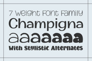 Champigna Family: A Crafter's Dream Sans Serif Typeface