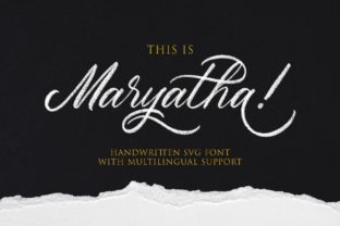 Maryatha: A Script Handwritten Font with Editorial Charm